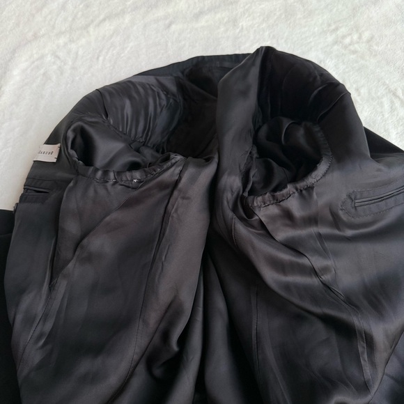 Caruso Wool Mohair Black Italy Long Sleeve Tuxedo Blazer 46R - Picture 10 of 13